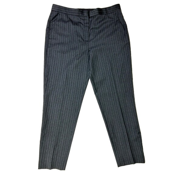 Rag & Bone Charcoal Grey Pinstripe Wool Pants Slacks Trousers Career Women's 10 - Picture 1 of 12